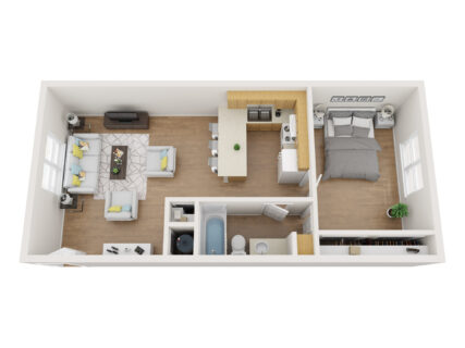 1 Bed / 1 Bath / 660 sq ft / Availability: Please Call / Deposit: $300+
